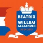 Troonwisselingsvlag voor Beatrix en Willem-Alexander